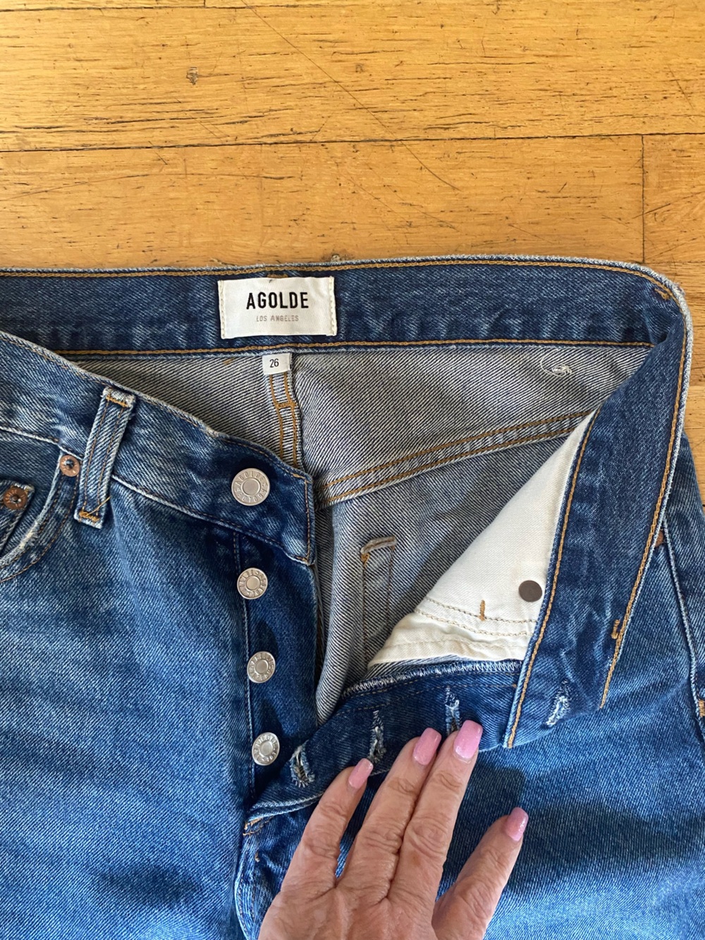 AGOLDE great jeans. Size 26. Inseam is about 29 inches. - Picture 2 of 3